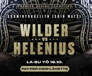 Haluatko nähdä Wilder vs. Helenius -nyrkkeilyottelun suorana? Lue tästä ohjeet!